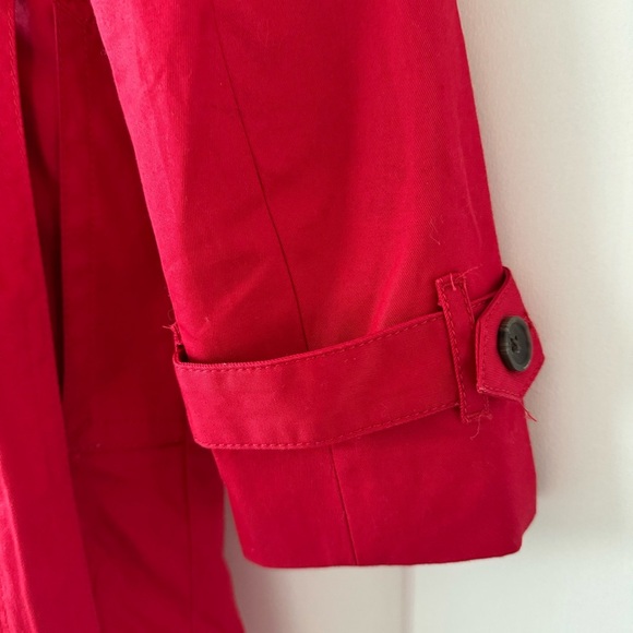 Banana Republic Pop Color Trench Coat Red size XS - Picture 7 of 13